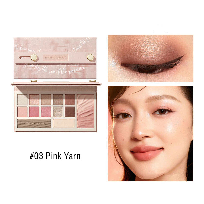 Perfect Diary Denim Series Eyes Face Eyeshadow Palette 16g All-in-one Makeup - Peachy Glam