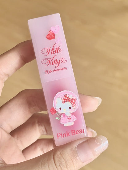 Pink Bear Hello Kitty Sugar Glossy Lipstick 3.2g - Peachy Glam