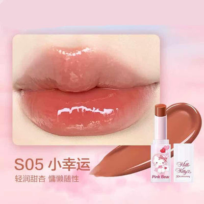 Pink Bear Hello Kitty Sugar Glossy Lipstick 3.2g - Peachy Glam