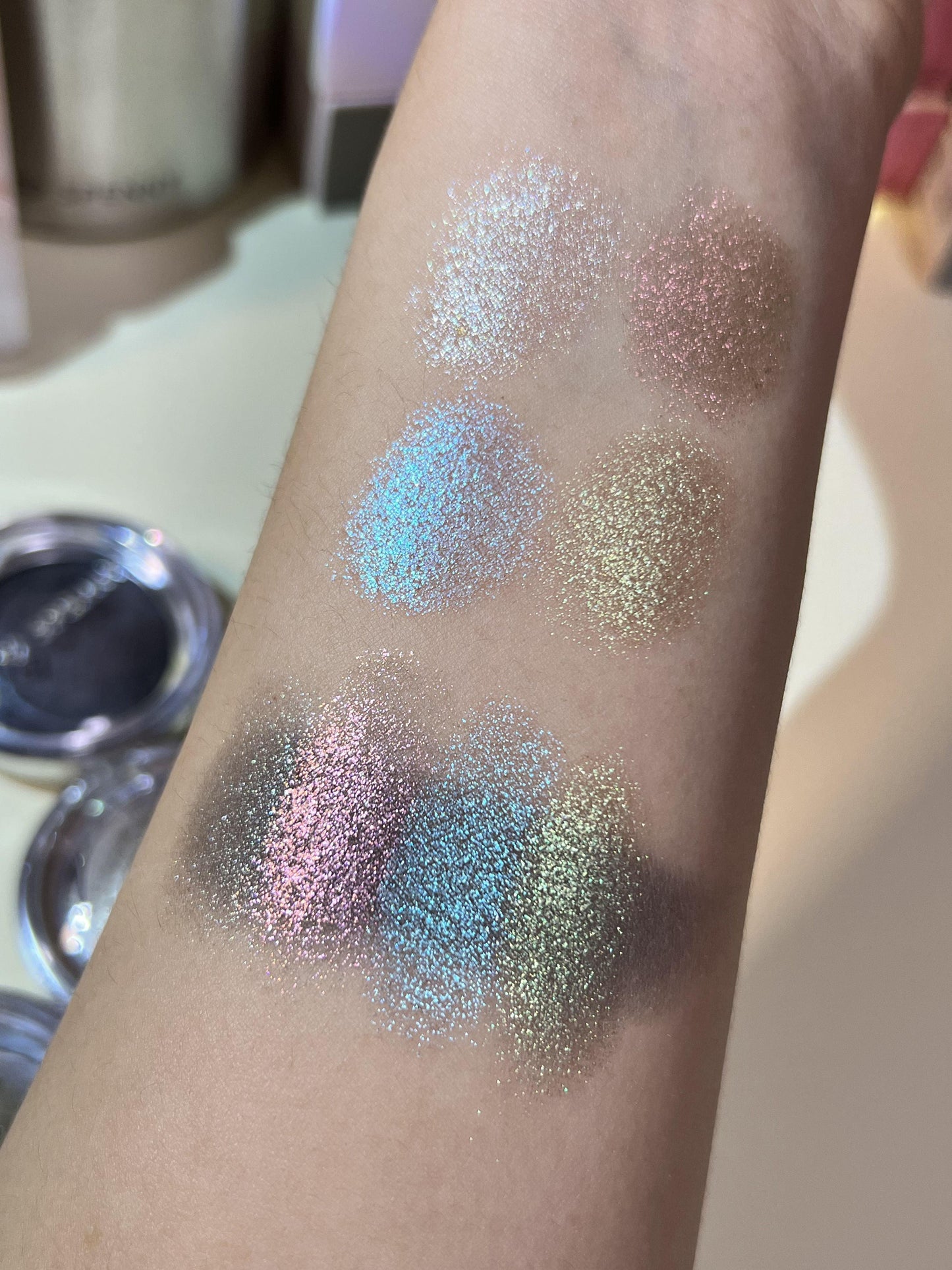 SPENNY Baked Single Eyeshadow 2.6g Bursting Glitter Blue Matte Highlight - Peachy Glam