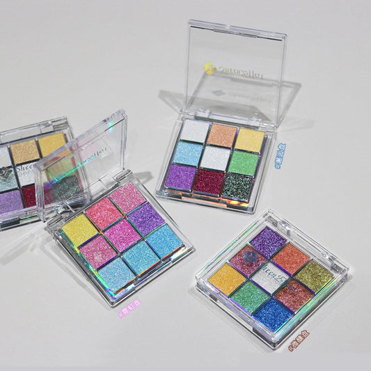 SheenEffect Nine-Square Portable Shimmer Chameleon Eyeshadow Palette 8g - Peachy Glam