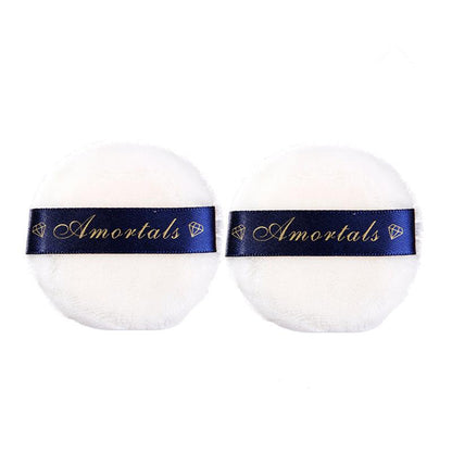 AMORTALS 2 Pcs Velvet Nude Skin Loose Powder Puff Set - Peachy Glam