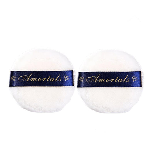 AMORTALS 2 Pcs Velvet Nude Skin Loose Powder Puff Set - Peachy Glam