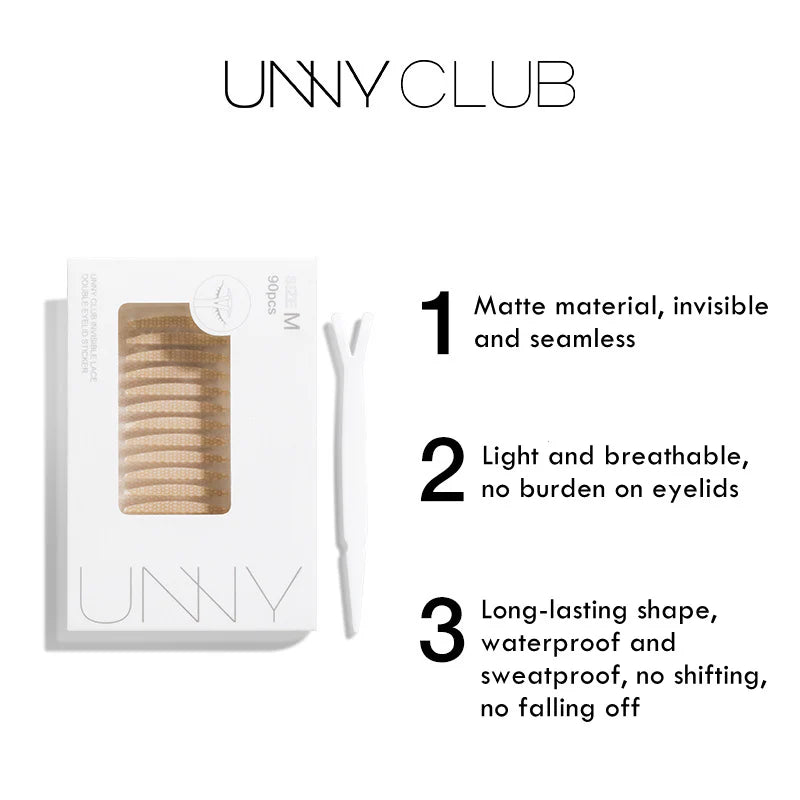 UNNY Eyelid Tape 1Box Invisible Lace Double Eyelid Sticker - Peachy Glam