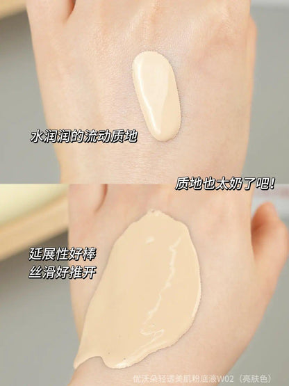 UODO Foundation Moisturizing Matte 30ml Oil Control Concealer Long-Lasting Primer Makeup - Peachy Glam