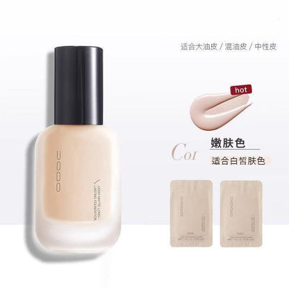 UODO Foundation Moisturizing Matte 30ml Oil Control Concealer Long-Lasting Primer Makeup - Peachy Glam