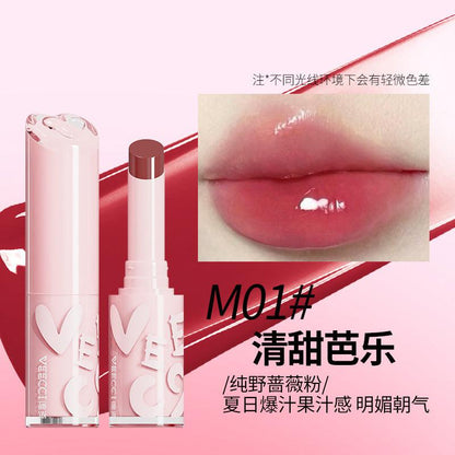 VEECCI Aqua Essence Lipstick Stain 1.6g Moisturizing Nourishing Mirror Hydration Essence Lip Gloss - Peachy Glam