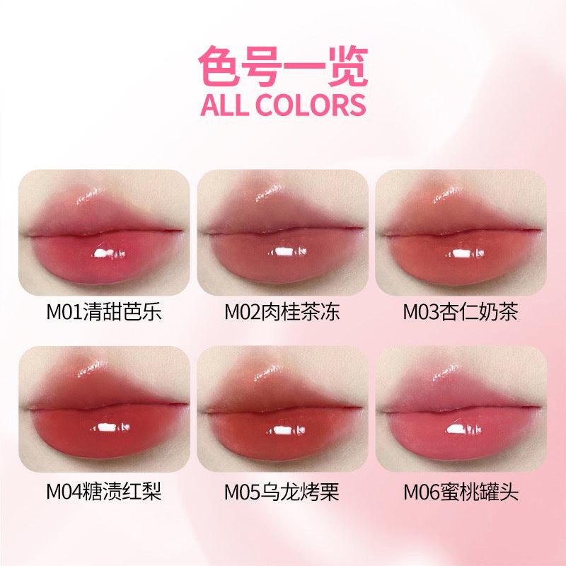 VEECCI Aqua Essence Lipstick Stain 1.6g Moisturizing Nourishing Mirror Hydration Essence Lip Gloss - Peachy Glam