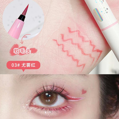 XIXI Waterproof Ultra Thin Liquid Eyeliner 3PCS 1.2ml D-261 - Peachy Glam